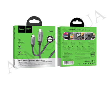 USB кабель Hoco US05 USB4 8K Type-C to Type-C PD100W (2000mm) чёрный!