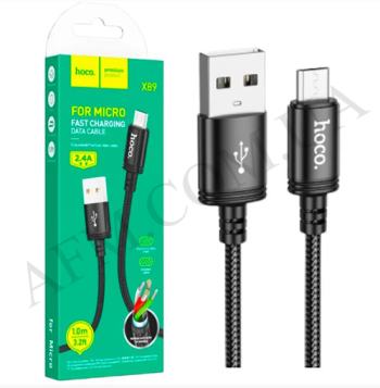 USB кабель Hoco X89 Micro USB (1000mm) чорний