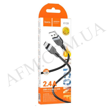 USB кабель Hoco X109 Micro USB (1000mm) чорний