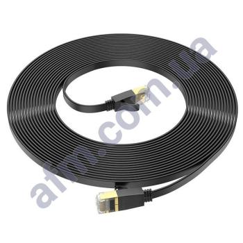 Кабель интернет LAN (RJ45) Hoco US07 10м чорний