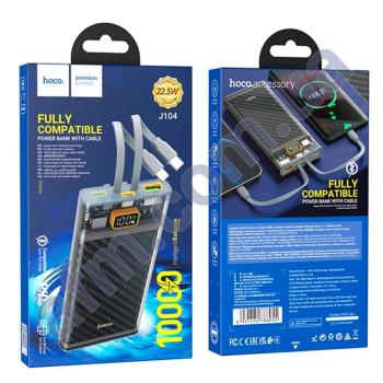 Зовнішній акумулятор (Power Bank) Hoco J104 (10000 mAh) сірий