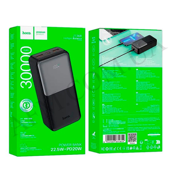Зовнішній акумулятор (Power Bank) Hoco J136B 22.5W+ PD20W (30000 mAh) чорний