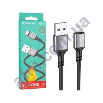 USB кабель Borofone BX83 Micro USB чорний