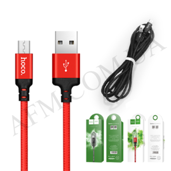 USB кабель Hoco X14 Times Micro USB (1000mm) чёрно-червоний