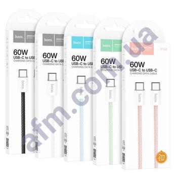 USB кабель Hoco X104 Type-C на Type-C 60W (2000mm) білий