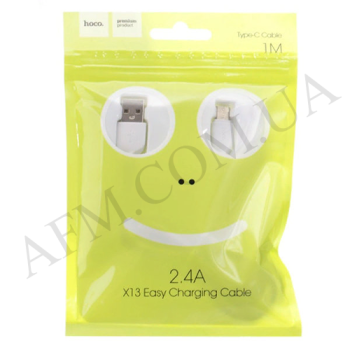 USB кабель Hoco X13 Easy Type-C 3A (1000mm) белый