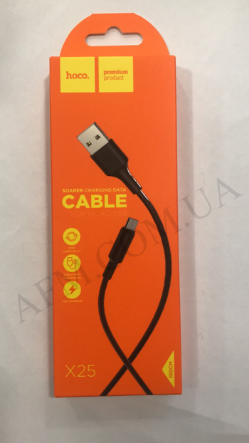 USB кабель Hoco X25 Soarer Micro USB (1000mm) чорний