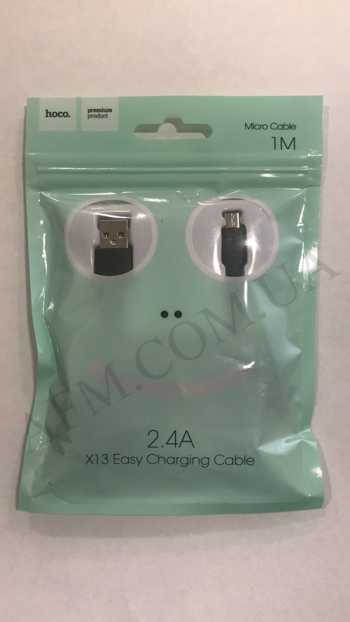 USB кабель Hoco X13 Easy Micro USB 2, 4A (1000mm) чёрный