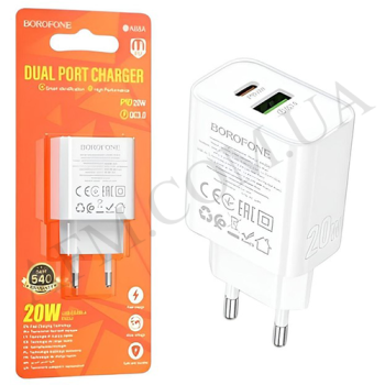 СЗУ блок Borofone BA88A PD20W+QC3.0 белый