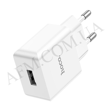 СЗУ блок Hoco C106A (1USB/ 2.1A) білий