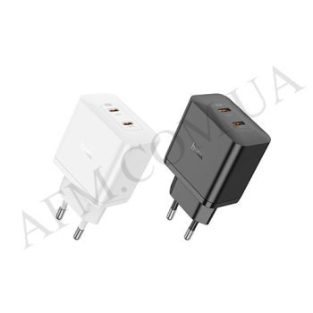 СЗУ блок Hoco N35 PD (2 Type-C) 45W чорний