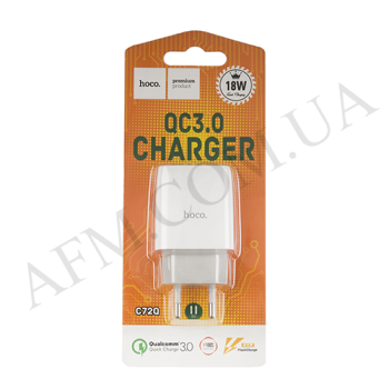 СЗУ блок Hoco C72Q QC3.0 (1USB/ 3A) білий
