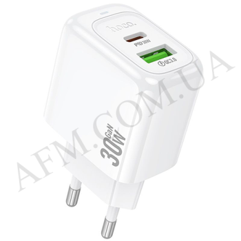 СЗУ блок Hoco CS55A PD30W+QC3.0 білий