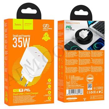 СЗУ блок Hoco N29 PD (2 Type-C) 35W білий