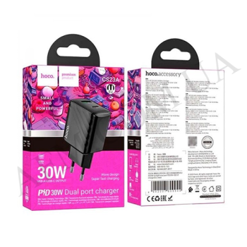 СЗУ блок Hoco CS23A PD30W + QC3.0 чорний
