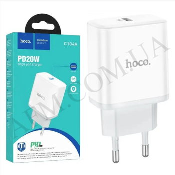 СЗУ блок Hoco C104A PD20W білий