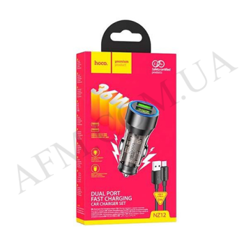 АЗП блок Hoco NZ12 QC3.0 (2USB/ 18W) + кабель Micro чорний!