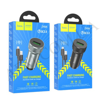 АЗУ блок Hoco Z49A QC3.0 + кабель Micro чёрный