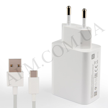 СЗУ блок Xiaomi 27W білий + кабель Type-C