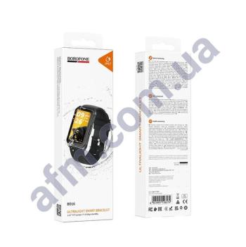 Смарт-часы Borofone BD16 Smart sports з функцією дзвінка чорні