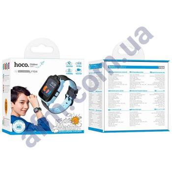 Смарт-часы Hoco Y104 + функція дзвінка 4G дитячі сині