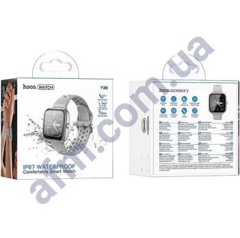 Смарт-часы Hoco Y36 Smart функція дзвінка сірі