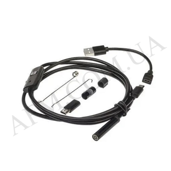 Эндоскоп цифровой, камера 640*480, влагозащита IP67, L=150мм, USB A/ Micro/ Type-C