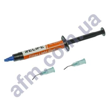 Клей UV Relife RL-035H Light filter glue для фіксації фильтров камеры,  в шприце 3ml