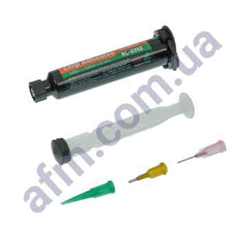 Компаунд Relife RL-035E Chip Adhesive для фіксації компонентів на плате,  чёрный,  в шприце 10ml