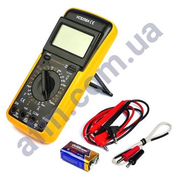 Мультиметр цифровий VC9208A з термопаром (ток до 20А)