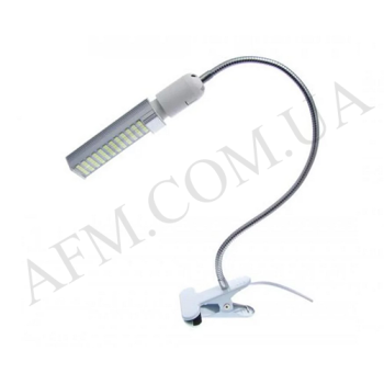 Лампа світлодіодна на гнучкою нозі з зажимом AD-017 (12W/ 220V/ 60 светодиодов)