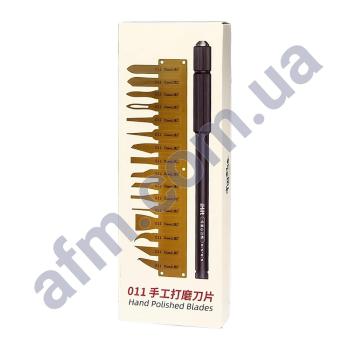 Набір для ремонту друкованих плат та мікросхем QianLi 011-2 (ручка 012 з цангой,  16 лопаток)