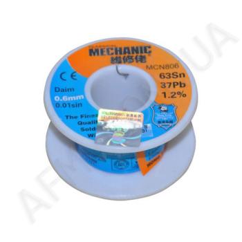 Припій дротяний Mechanic HX-T100 0, 6 мм, 55 гр, Sn 63% , Pb 37%