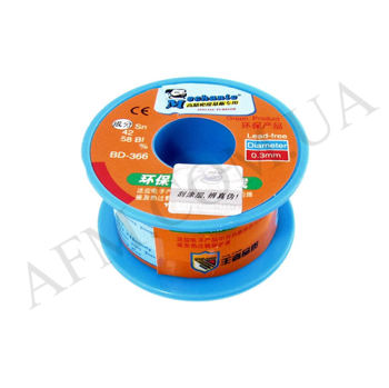 Припій легкоплавкий Mechanic BD-366 (0.3mm, 40 гр, Sn 42%, Bi 58%)