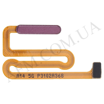 Шлейф Samsung A146B Galaxy A14 5G з кнопкою включения, Touch ID червоний!