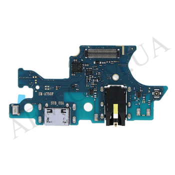 Шлейф Samsung A750F Galaxy A7 2018 з роз'ємом зарядки, наушников, з мікрофоном ОРИГІНАЛ