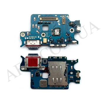 Шлейф Samsung S901B Galaxy S22 5G з роз'ємом зарядки, Sim-карты, з мікрофоном ОРИГІНАЛ