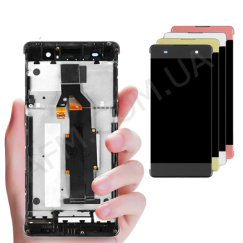 Дисплей Sony F3111 Xperia XA/ F3112/ F3113/ F3115/ F3116 золотий + рамка