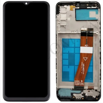 Дисплей Samsung A035G Galaxy A03 (163*72) чорний + рамка