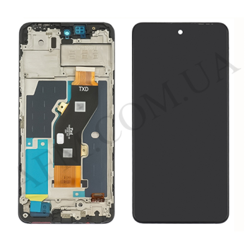 Дисплей Infinix Hot 40i чёрный + рамка