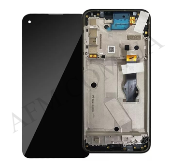 Дисплей Motorola XT2041 Moto G8 Power чёрный + рамка!