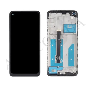 Дисплей Motorola XT2045 Moto G8 чёрный + рамка