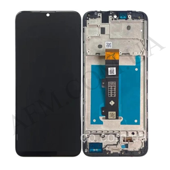 Дисплей Motorola XT2155 Moto E20 чорний + рамка