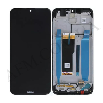 Дисплей Nokia 2.3 (TA-1206) чёрный + рамка