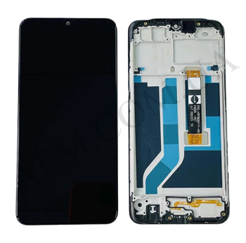 Дисплей Oppo A12/ A12s чёрный (чёрный шлейф) + рамка
