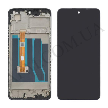 Дисплей Oppo A3/ A3X чёрный + рамка