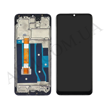 Дисплей Oppo A5 2020/ A9 2020/ A11 чёрный + рамка