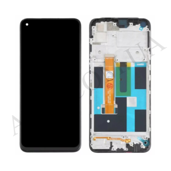 Дисплей Realme 7 (Global) чорний + рамка!