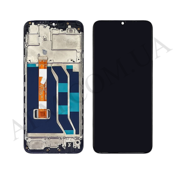 Дисплей Realme 5/ C3 чорний + рамка
