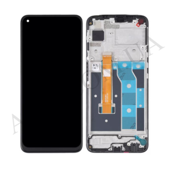 Дисплей Realme 6 чорний + рамка